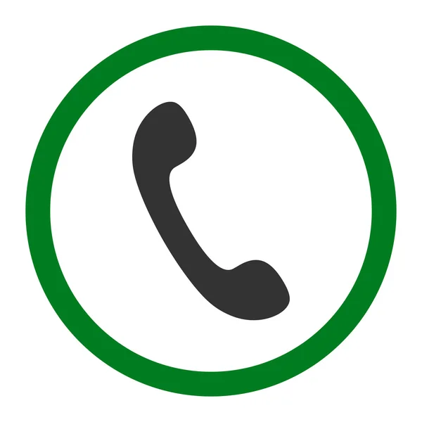 Phone flat green and gray colors rounded vector icon — Διανυσματικό Αρχείο