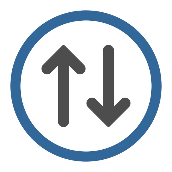 Basculer le cobalt plat et les couleurs grises icône vectorielle arrondie — Image vectorielle