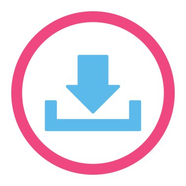 Download flat pink and blue colors rounded vector icon