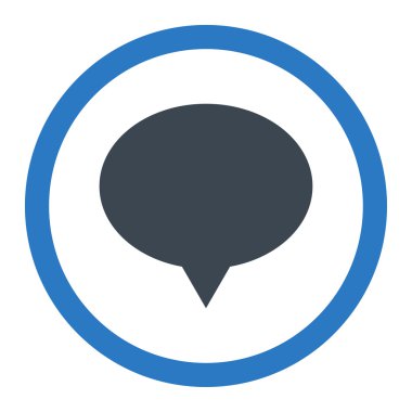 Düz düz mavi renkler yuvarlak vektör simgesi