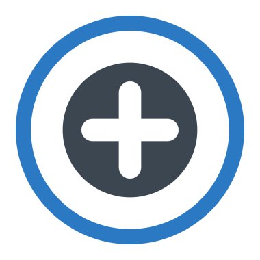 Create flat smooth blue colors rounded vector icon