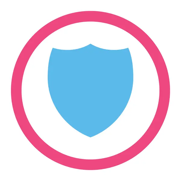 Shield flat pink and blue colors rounded vector icon — Διανυσματικό Αρχείο
