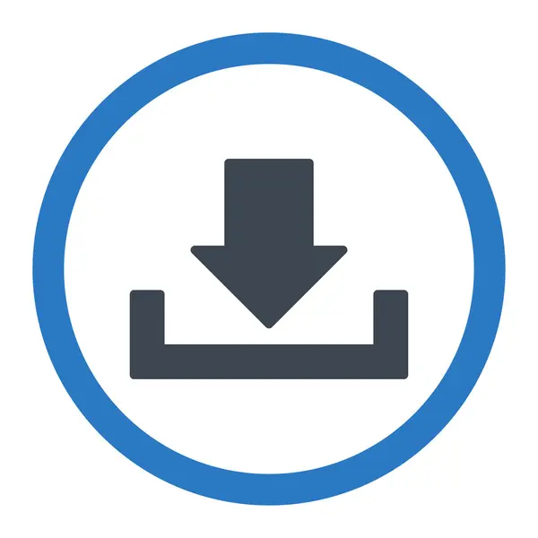 Descargar plano liso azul colores redondeados icono del vector — Archivo Imágenes Vectoriales