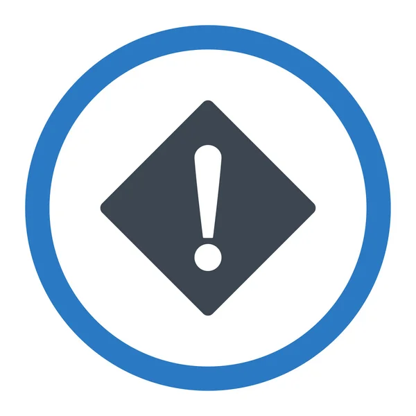 Error flat smooth blue colors rounded vector icon — ストックベクタ