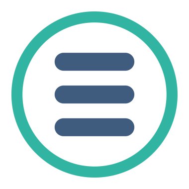 Düz kobalt ve cyan renklerini yığın yuvarlanmış vektör simgesi