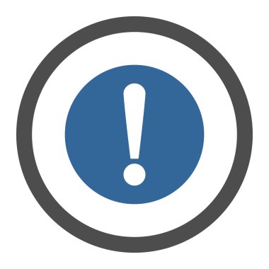Problem düz kobalt ve gri renkler yuvarlanmış vektör simgesi