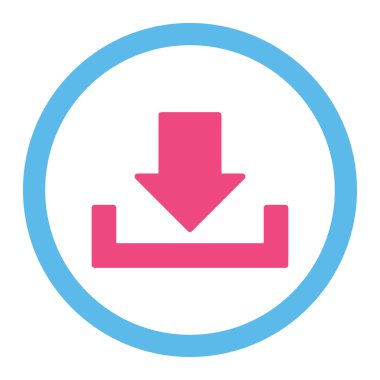 Download flat pink and blue colors rounded vector icon