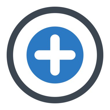 Create flat smooth blue colors rounded vector icon