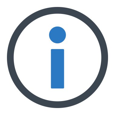 Info flat smooth blue colors rounded vector icon
