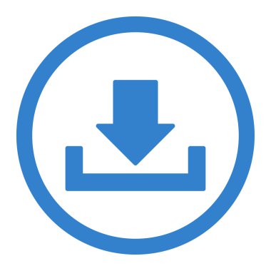 Download düz kobalt renk yuvarlak vektör simge
