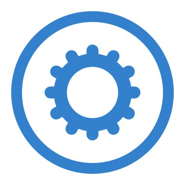 Vites düz kobalt renk vektör simge yuvarlak