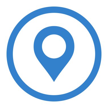 Marker düz kobalt renk yuvarlak vektör simgesi göster