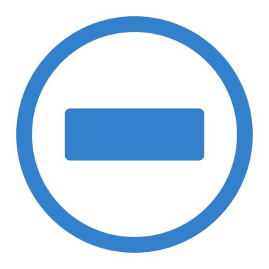 Düz kobalt renk yuvarlak vektör simgesi