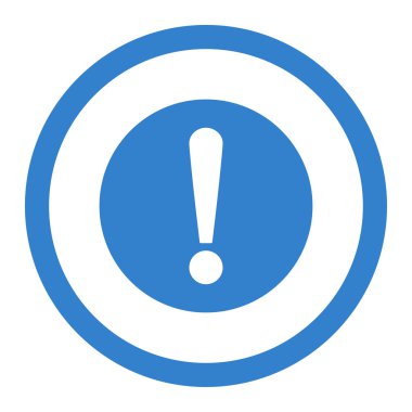 Sorun düz kobalt renk vektör simge yuvarlak