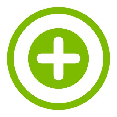 Create flat eco green color rounded vector icon