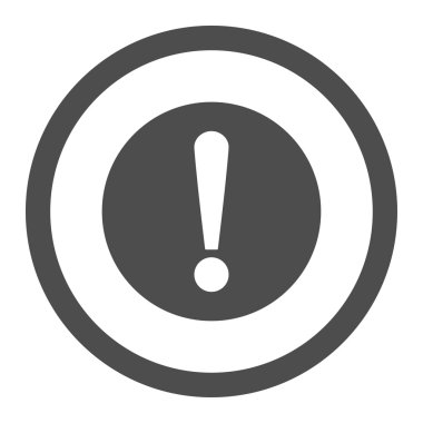 Problem flat gray color rounded vector icon