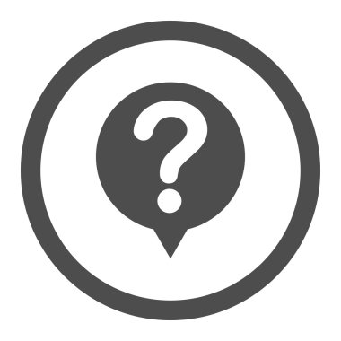 Status flat gray color rounded vector icon