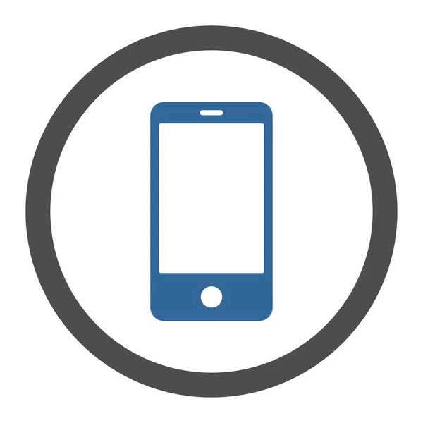 Smartphone platt kobolt och grå färger rundad vektor ikon — Stock vektor