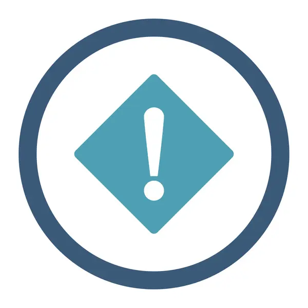 Error flat cyan and blue colors rounded vector icon — ストックベクタ