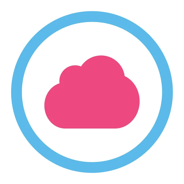 Cloud flat pink and blue colors rounded vector icon — ストックベクタ