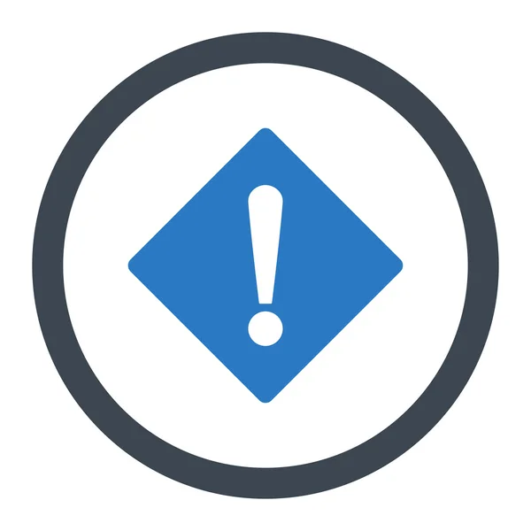 Errore piatto liscio colori blu arrotondato icona vettoriale — Vettoriale Stock
