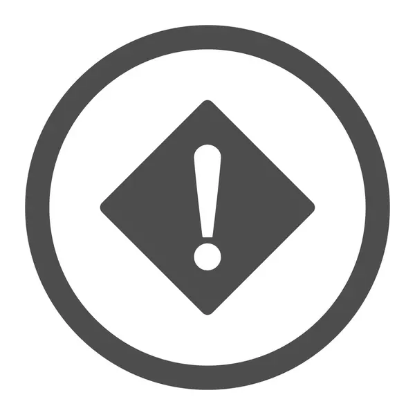 Errore piatto colore grigio arrotondato icona vettoriale — Vettoriale Stock