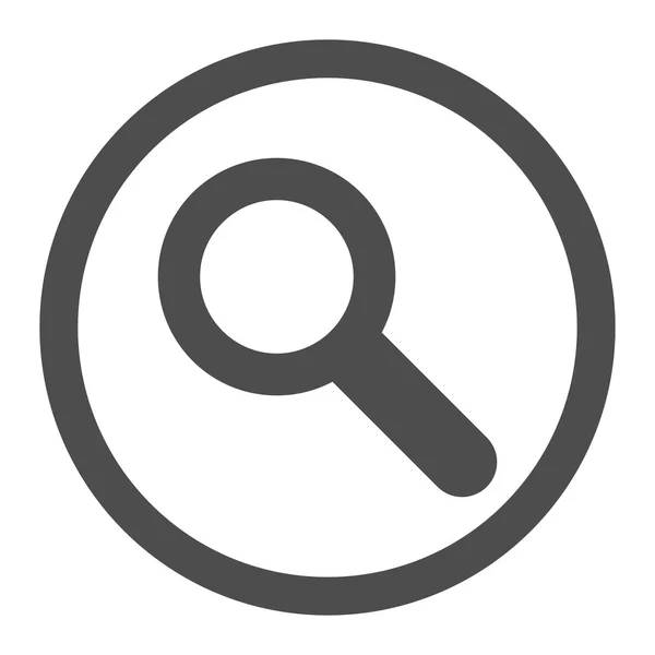 Search flat gray color rounded vector icon — Διανυσματικό Αρχείο