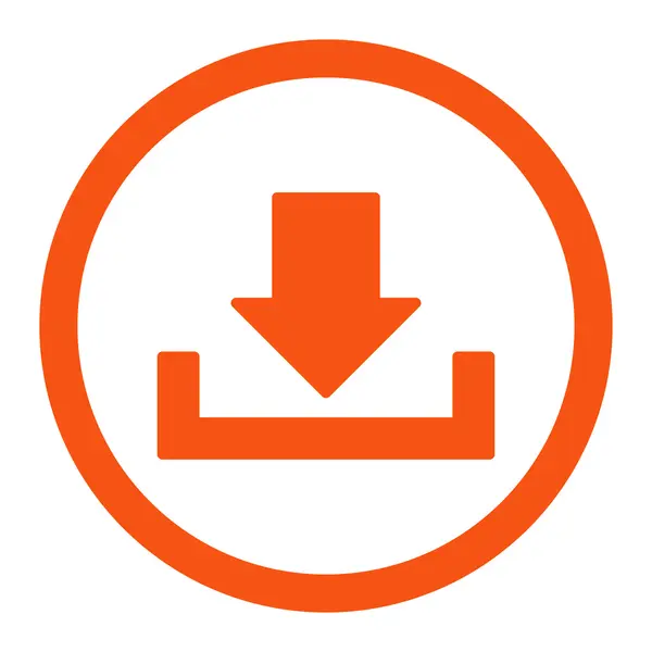 Download flat orange color rounded vector icon — Wektor stockowy