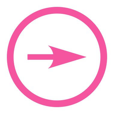 Arrow Axis X flat pink color rounded vector icon