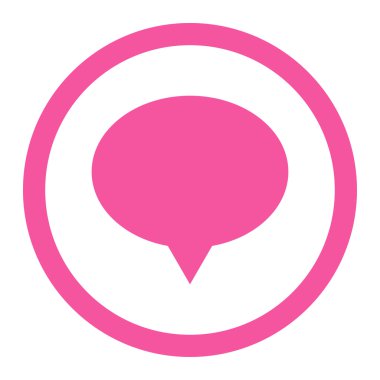 Banner flat pink color rounded vector icon