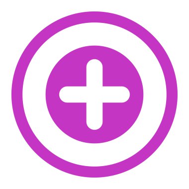 Create flat violet color rounded vector icon