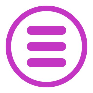 Stack flat violet color rounded vector icon