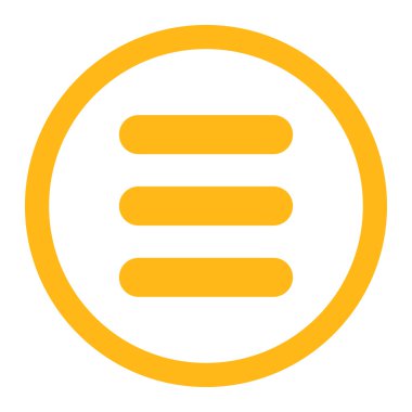 Yığın düz sarı yuvarlak renkli vektör simgesi