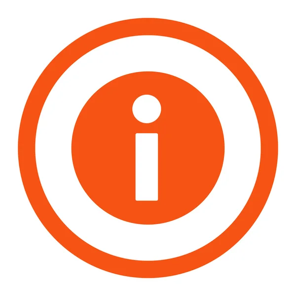 Information flat orange color rounded vector icon — Stock vektor