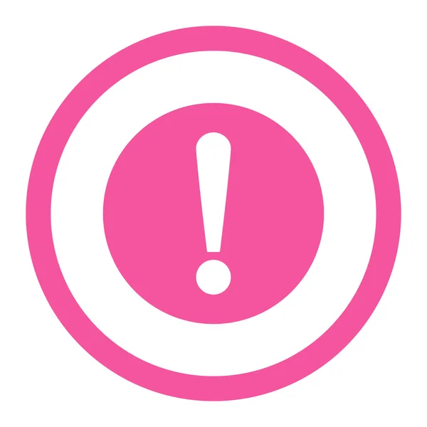 Problem flat pink color rounded vector icon — Stock Vector