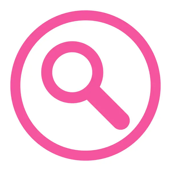 Suche flache rosa Farbe abgerundeten Vektor-Symbol — Stockvektor
