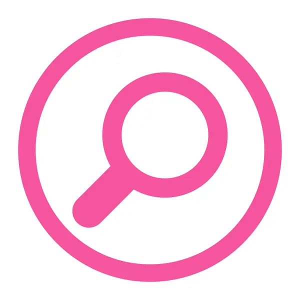 Ver icono de vector redondeado de color rosa plano — Vector de stock