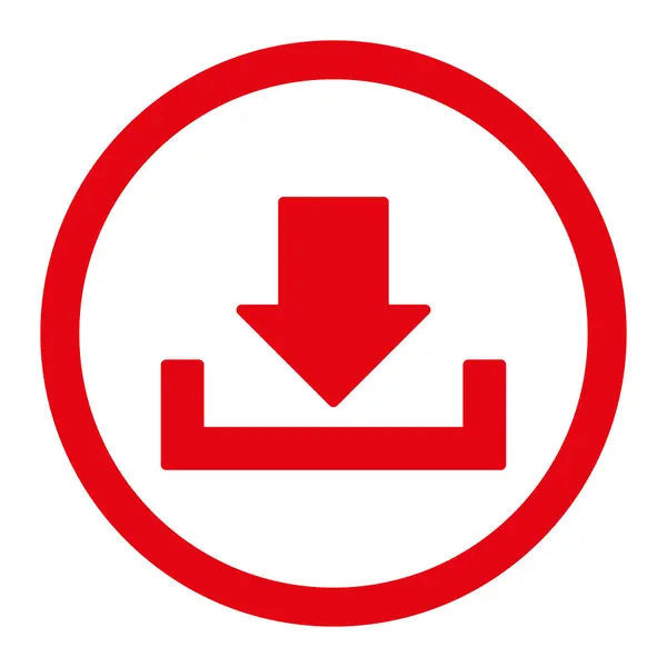 Télécharger icône vectorielle arrondie de couleur rouge plat — Image vectorielle