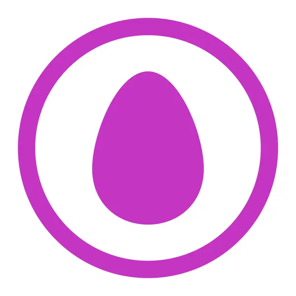 Uovo piatto viola colore arrotondato icona vettoriale — Vettoriale Stock