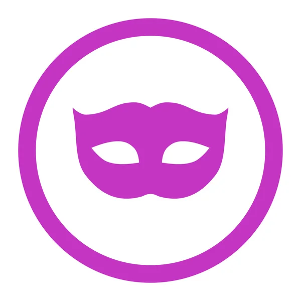 Privacy Mask flat violet color rounded vector icon — Stock Vector