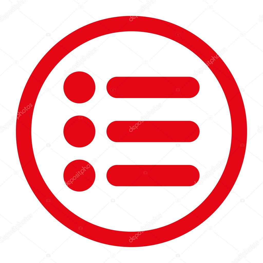 Items Flat Red Color Rounded Vector Icon Vector Image By C Ahasoft Vector Stock