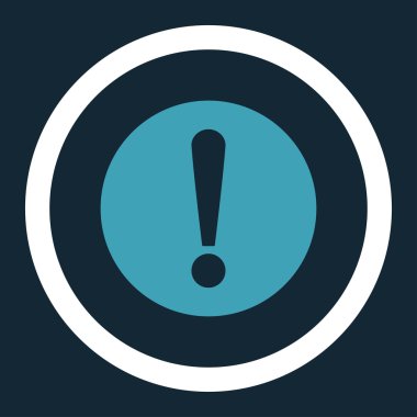 Sorun düz mavi ve beyaz renkler vektör simge yuvarlak