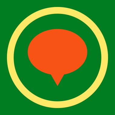 Banner flat orange and yellow colors rounded vector icon