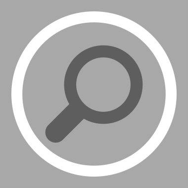 View flat dark gray and white colors rounded vector icon