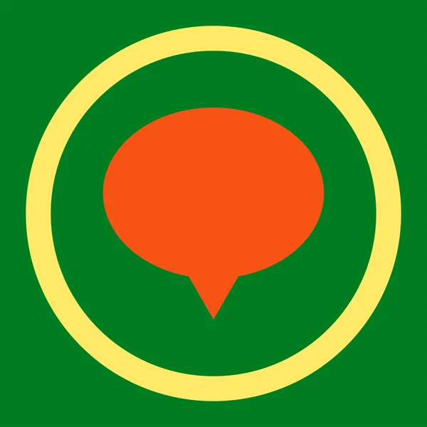 Banner flat orange and yellow colors rounded vector icon — 스톡 벡터