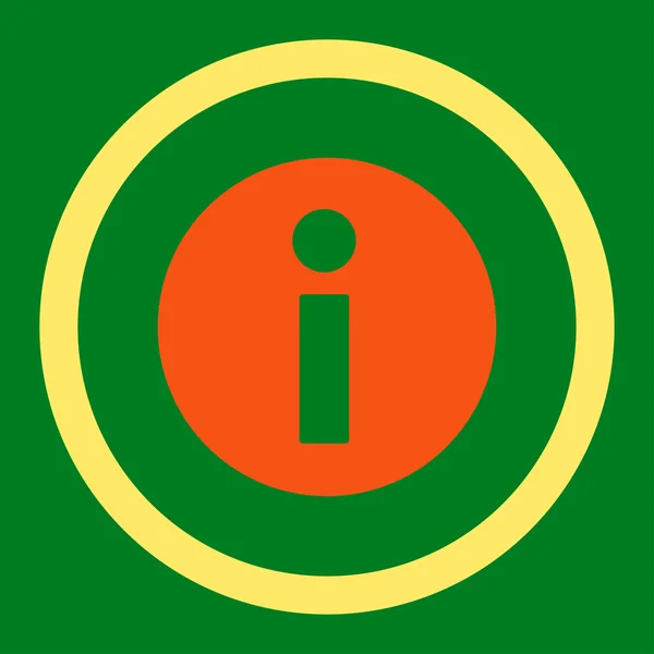 Information flat orange and yellow colors rounded vector icon — 图库矢量图片