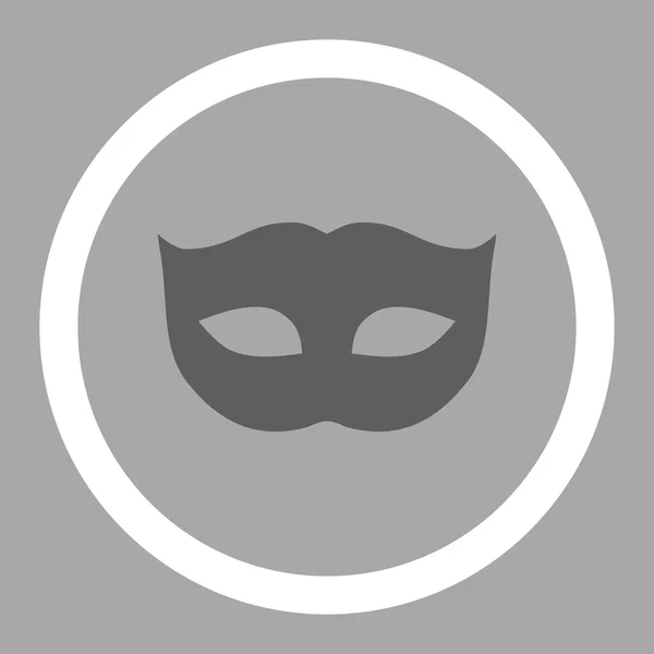 Privacy Mask flat dark gray and white colors rounded vector icon — 스톡 벡터