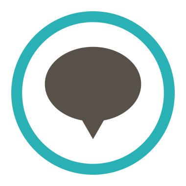 Banner flat grey and cyan colors rounded vector icon