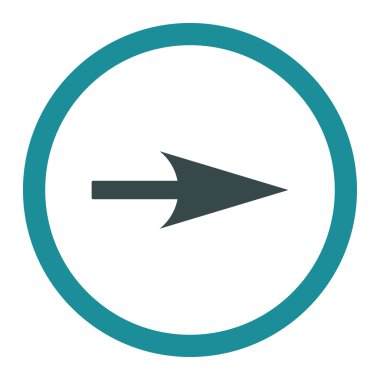 Arrow Axis X flat soft blue colors rounded vector icon