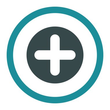 Create flat soft blue colors rounded vector icon